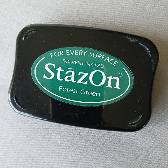 StazOn Forest Green Solvent Ink Pad EUC StāzOn stamp 3"x2" SZ-99 - Picture 1 of 7